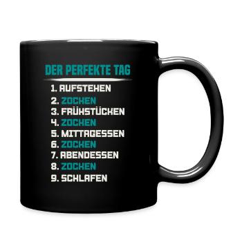 Controller Videospiel Zocker Gamer Computerspiel - Tasse einfarbig - Schwarz - Rechts