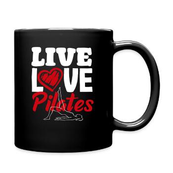 Pilates Live Love Pilates Passion - Mug uni - noir - Droite