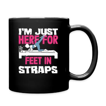 Pilates Here For Feet In Straps - Full Colour Mug - black - Right