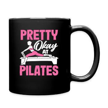 Pilates lovers pretty good at it - Full Colour Mug - black - Right