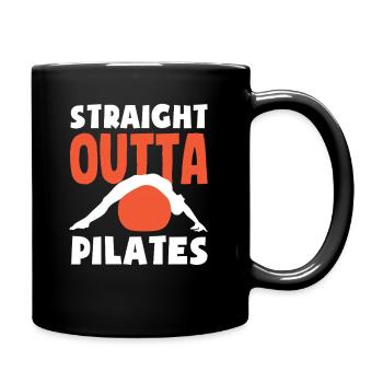 Pilates Straight Outta Pilates Style - Mug uni - noir - Droite