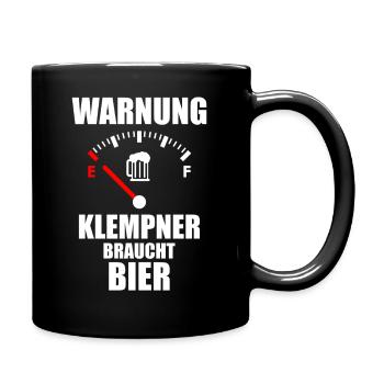 PLUMBER Saying Beer - Full Colour Mug - black - Right