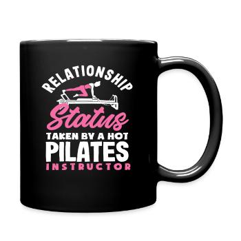 Pilates Relationship Status Hot Instructor - Full Colour Mug - black - Right