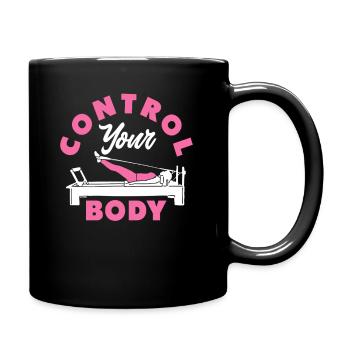 Pilates Control Your Body Motivation - Full Colour Mug - black - Right