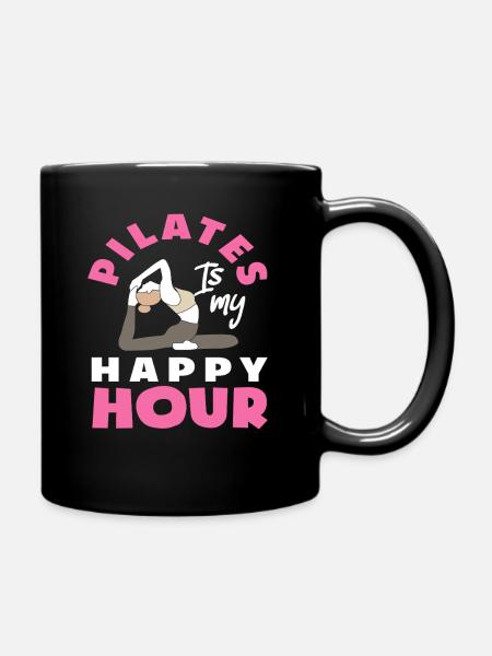 Le Pilates est mon happy hour - Mug uni - noir