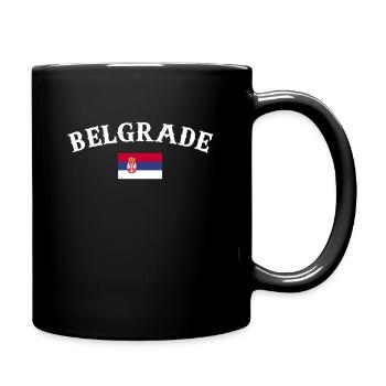 Belgrade Serbie Drapeau serbe Fier Serbe - Mug uni - noir - Droite