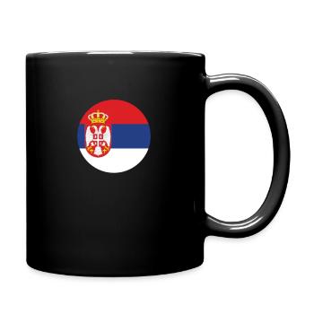 Serbia Serbian Flag Proud Serb - Full Colour Mug - black - Right