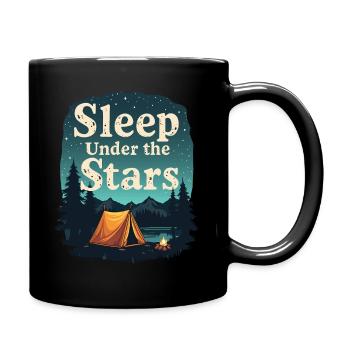 Sleep Under the Stars Camping & Outdoor Adventure - Full Colour Mug - black - Right