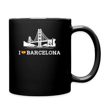 J’aime Barcelone Espagne Golden Gate Bridge Lover - Mug uni - noir - Droite
