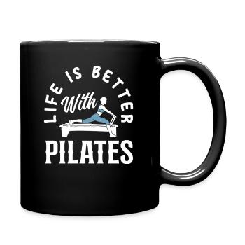 Pilates Votre vie est meilleure avec le Pilates - Mug uni - noir - Droite
