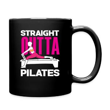 Pilates Straight Outta Pilates - Mug uni - noir - Droite