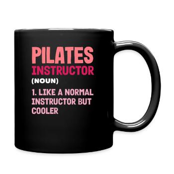 Pilates Trainer Definition Lustig Cooler - Tasse einfarbig - Schwarz - Rechts