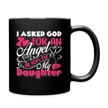 Mother's Day God Sent Me My Daughter - Full Colour Mug - black - Right