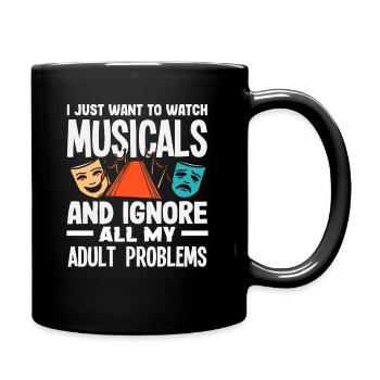 Amateur de comédie musicale Je veux voir des comédies musicales - Mug uni - noir - Droite