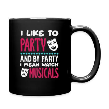 Citation de comédies musicales - Mug uni - noir - Droite