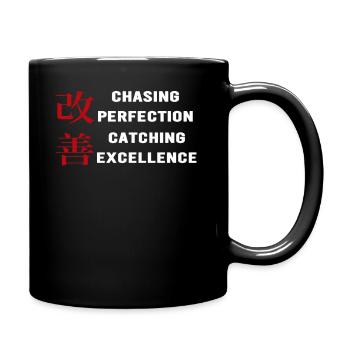 Kaizen-Mindset auf der Jagd nach Perfektion - Tasse einfarbig - Schwarz - Rechts