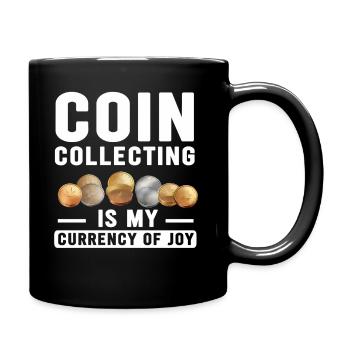 Numismatics Coin Collector Art - Full Colour Mug - black - Right