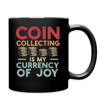 Numismatics Coin Collector Art - Full Colour Mug - black - Right
