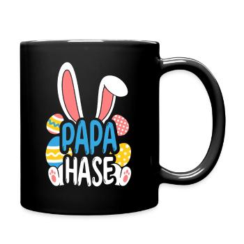 Papa Lapin Cadeau de Fête des Pères Lapin de Pâques Papa - Mug uni - noir - Droite