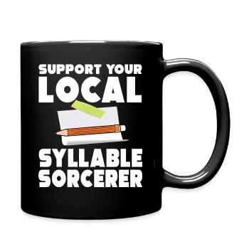 Syllable Magician Poetry Slam - Full Colour Mug - black - Right