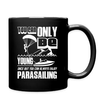 You Can Always Enjoy Parasailing - Full Colour Mug - black - Right