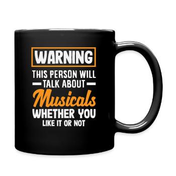 Attention Musical Lover Avertissement - Mug uni - noir - Droite