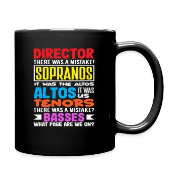 Musical Liebhaber Spaßige Chorstimmen Zitate - Tasse einfarbig - Schwarz - Rechts