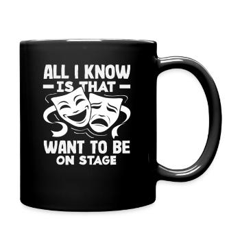 Musical Liebhaber Alles Was Ich Weiß Ist Dass - Tasse einfarbig - Schwarz - Rechts