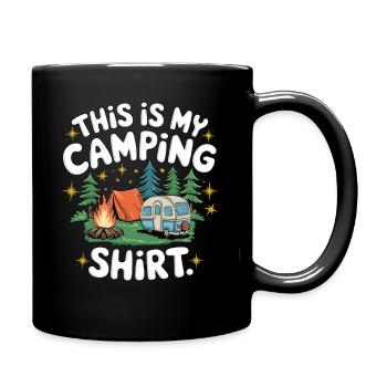 C’est ma chemise de camping - Mug uni - noir - Droite