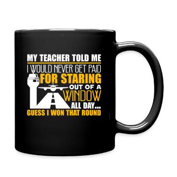 Air Traffic Controller I am A Air Traffic Control - Full Colour Mug - black - Right