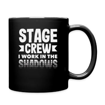 Musical Lover Stage Crew In The Shadows - Full Colour Mug - black - Right