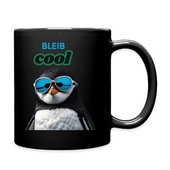 Bleib cool! Design - Tasse einfarbig - Schwarz - Rechts