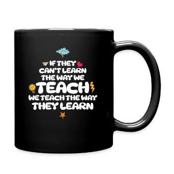 Autismus-Bewusstsein SPED Lehrer lernen - Tasse einfarbig - Schwarz - Rechts