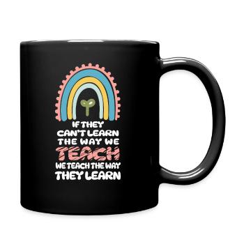 Autismus-Bewusstsein SPED Lehrer lernen - Tasse einfarbig - Schwarz - Rechts