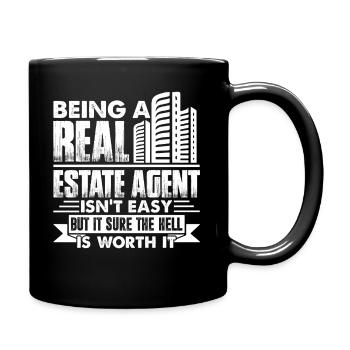 Real Estate Agent Being A Real Estate Agent - Full Colour Mug - black - Right