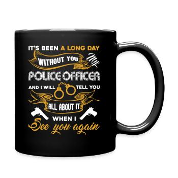 Funny Police Officer Tee - Full Colour Mug - black - Right
