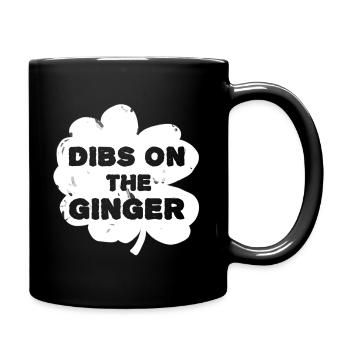 Vintage Dibs sur le Ginger Drôle de trèfle irlandais - Mug uni - noir - Droite