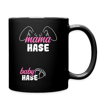 Maman Lapin Bébé Lapin Naissance Grossesse Devenir - Mug uni - noir - Droite
