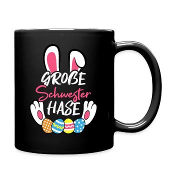 Grande sœur lapin Lapin de Pâques Tenue de famille - Mug uni - noir - Droite