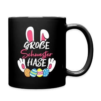 Grande sœur lapin Lapin de Pâques Tenue de famille - Mug uni - noir - Droite