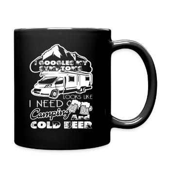 Camping I Need Camping And Cold Beer - Full Colour Mug - black - Right
