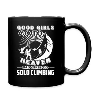 Climbing Bad Girls Go Solo Climbing - Full Colour Mug - black - Right