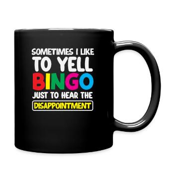 Joueur de bingo Parfois, j’appelle bingo - Mug uni - noir - Droite