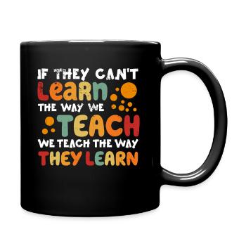 Autismus-Bewusstsein SPED Lehrer lernen - Tasse einfarbig - Schwarz - Rechts
