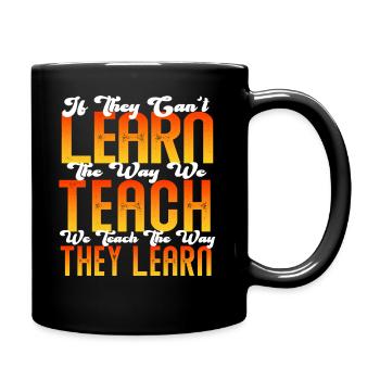 Autismus-Bewusstsein SPED Lehrer lernen - Tasse einfarbig - Schwarz - Rechts