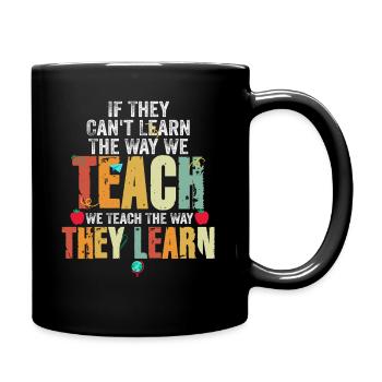 Autismus-Bewusstsein SPED Lehrer lernen - Tasse einfarbig - Schwarz - Rechts