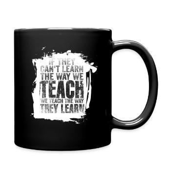Autismus-Bewusstsein SPED Lehrer lernen - Tasse einfarbig - Schwarz - Rechts