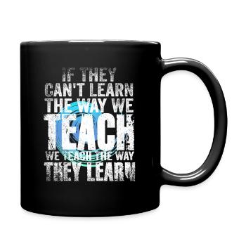 Autism Awareness SPED Teacher Learn - Full Colour Mug - black - Right