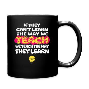 Autismus-Bewusstsein SPED Lehrer lernen - Tasse einfarbig - Schwarz - Rechts