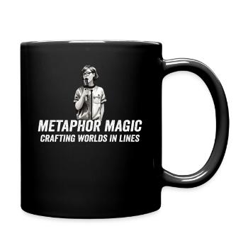 Poetry Slam Metaphor Magic Slam Poetry - Full Colour Mug - black - Right